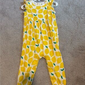 Hanna Andersson Yellow and Green Print Outfit